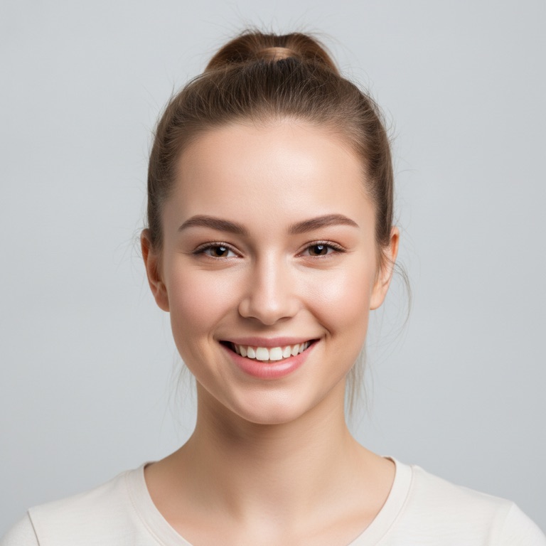Clean front-lit source portrait, the ideal input for the Nano Banana 3D figurine prompt